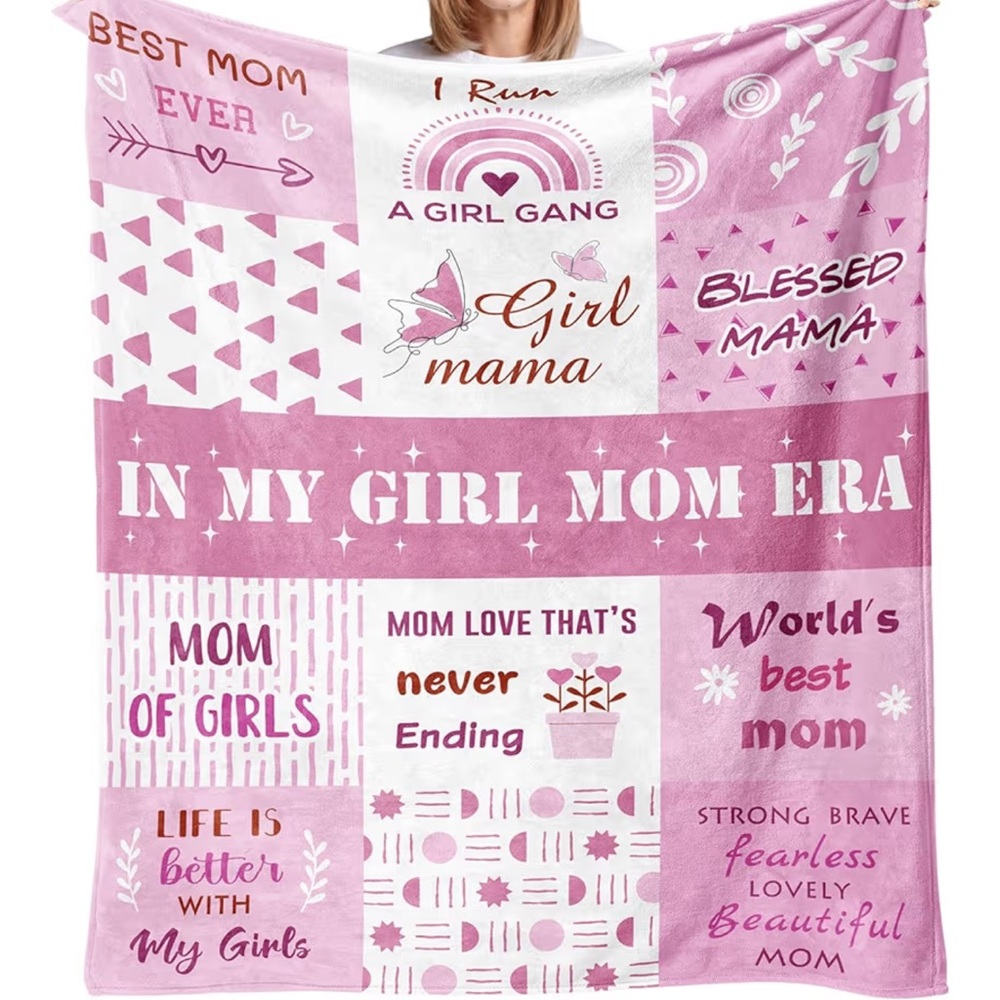 50 by 60 girl  mama Blanket Christmas gift